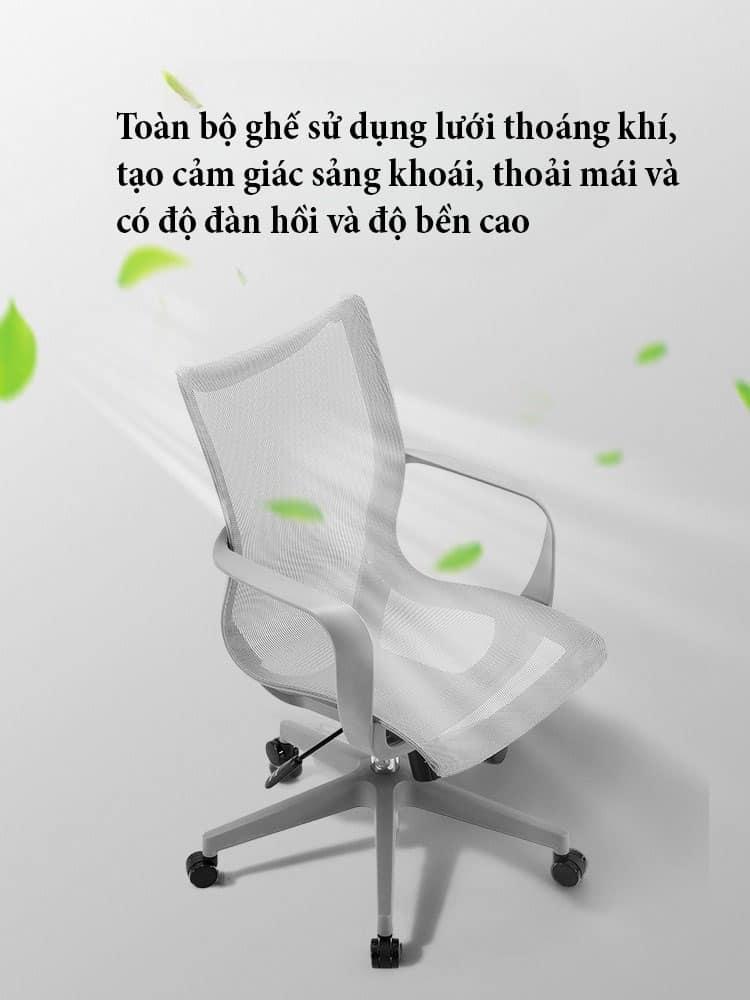 Ghế văn phòng lưng lưới chân xoay M77C 8