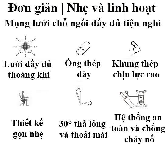 Ghế văn phòng xoay tựa lưới thoáng khí SB3983 14