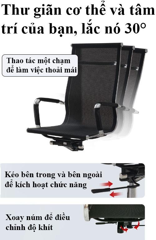 Ghế văn phòng xoay tựa lưới thoáng khí SB3983 9