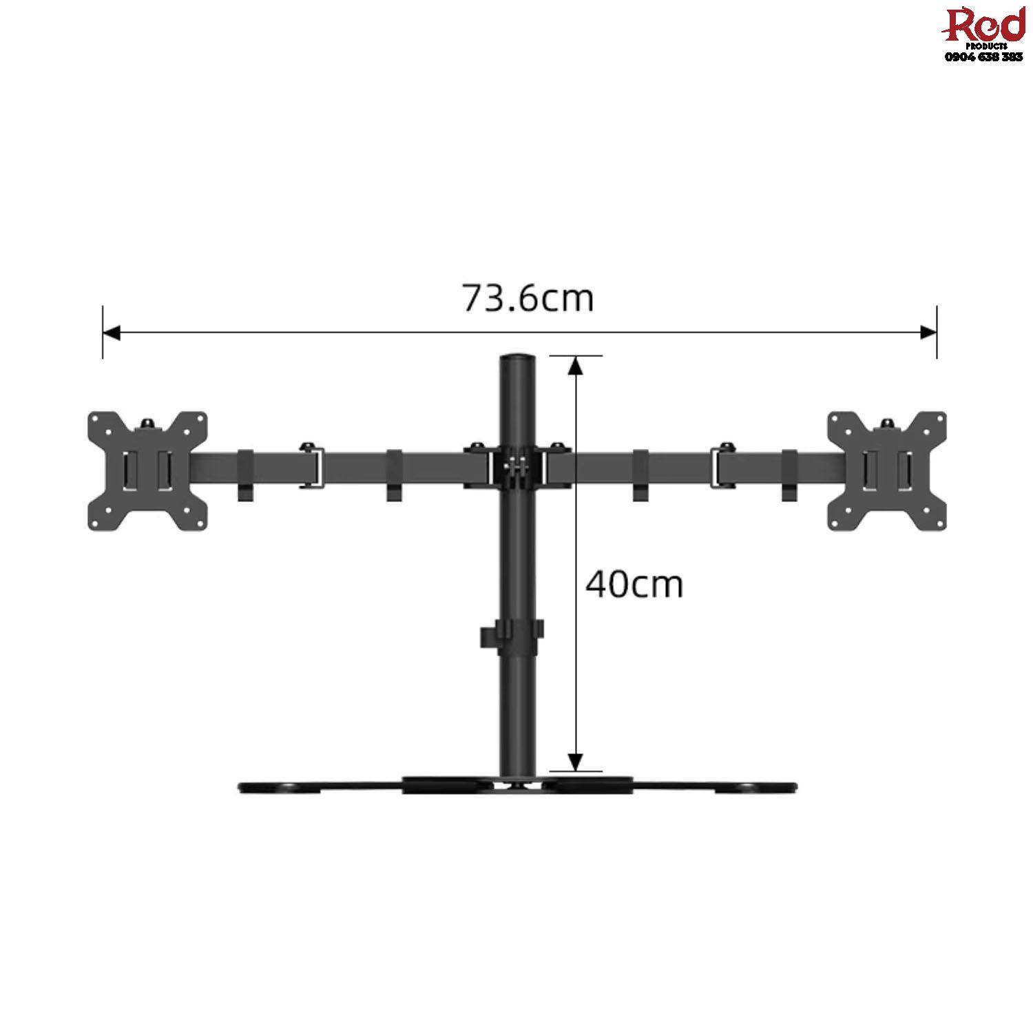 Giá đỡ hai màn hình xoay 360 độ đa năng KAY711 11