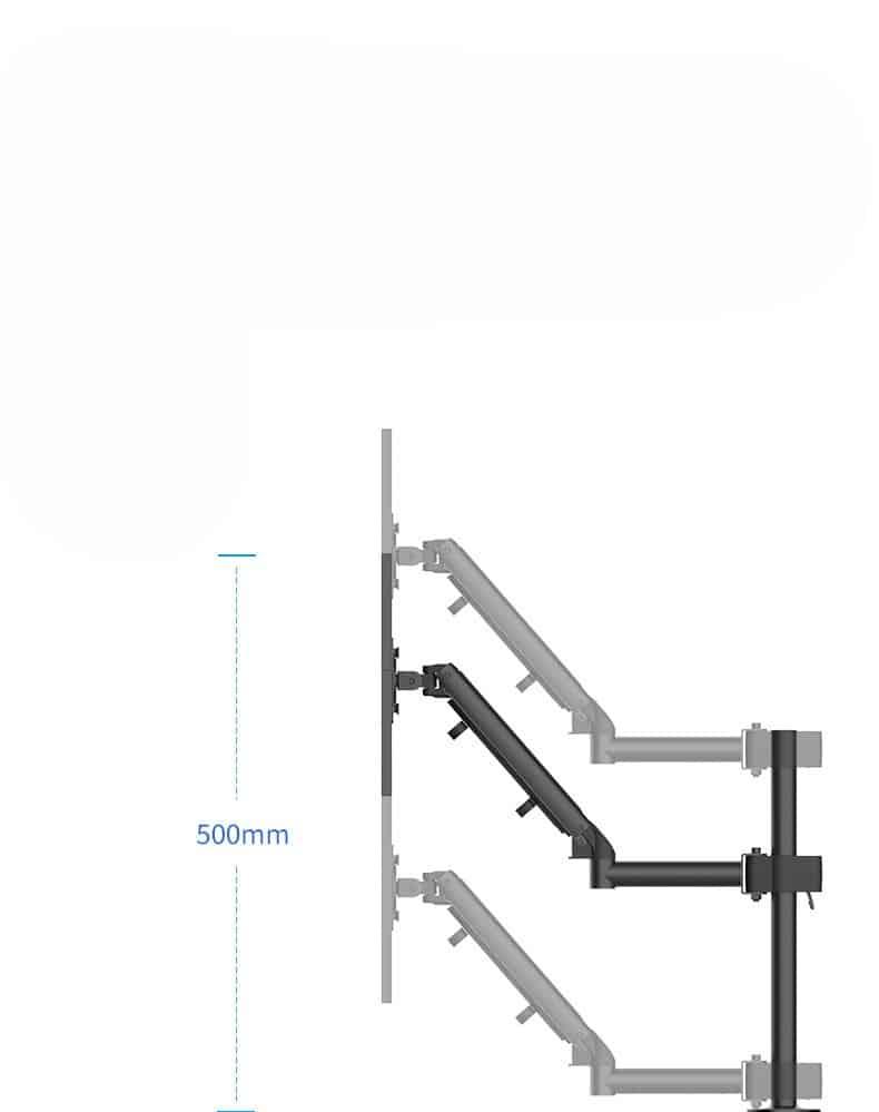 Giá treo 3 màn hình máy tính gắn bàn 17-24 Inch BM3269 7