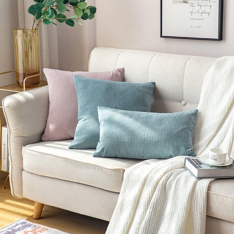 Gối tựa sofa lông nhung trơn tối giản PCH0510 3