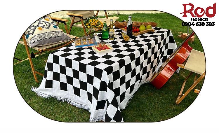 Khăn trải bàn picnic dã ngoại sọc caro năng động YY2405Y 13