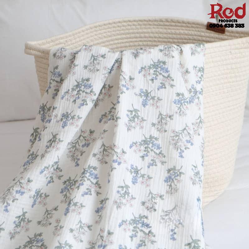 Khăn trải giường cotton hoa nhí mềm nhẹ BMH5898 12