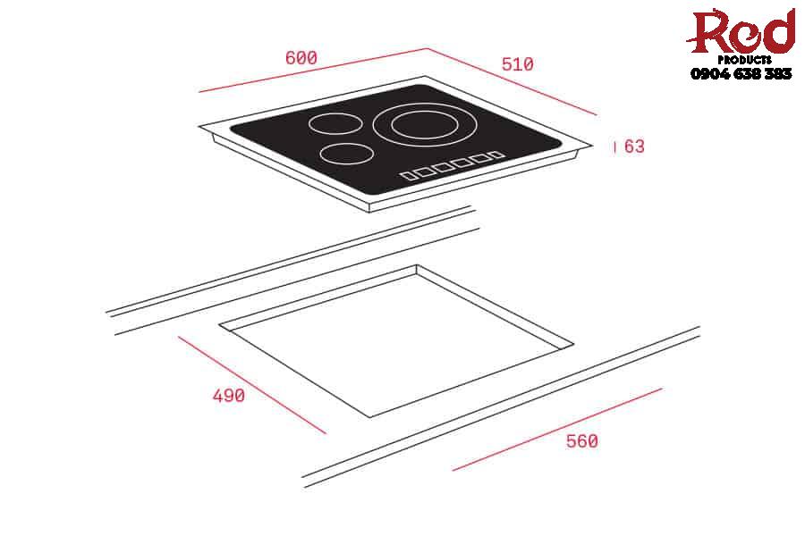 Bếp hồng ngoại 3 vùng nấu Teka TB 6310 4