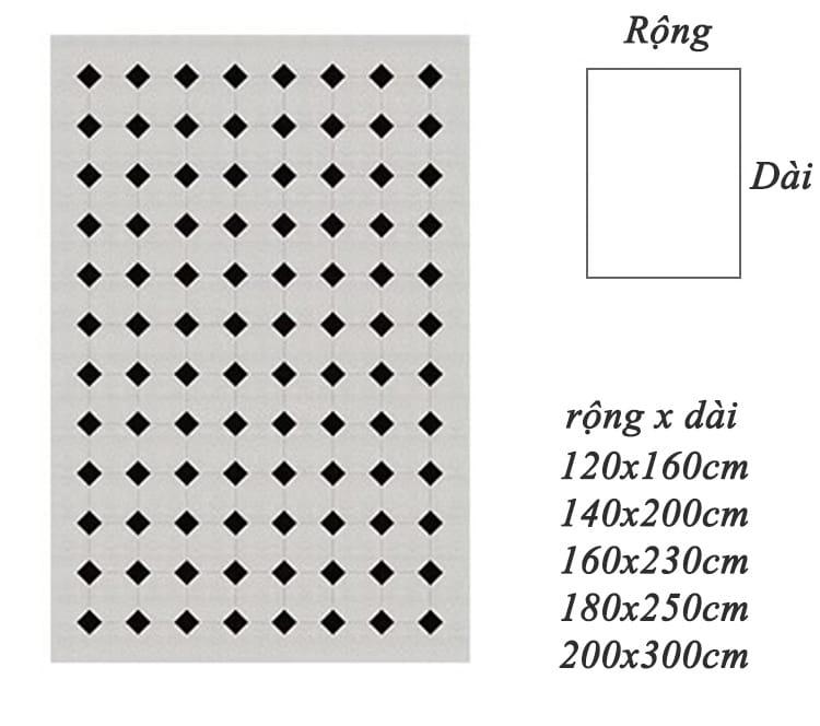 Thảm sàn lông cừu nhân tạo hình thoi Retro JYJ6809 7 Thảm sàn lông cừu nhân tạo hình thoi Retro JYJ6809 11