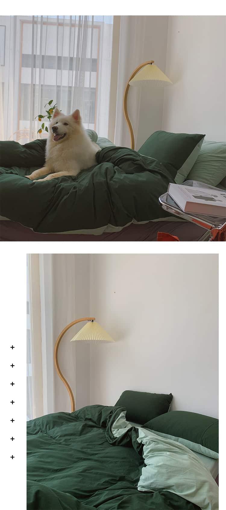 Bộ ga giường cotton dệt kim màu trơn MM6782 6