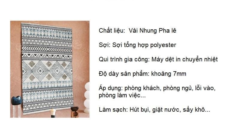 Thảm trải sàn phòng khách Ma rốc cao cấp TYC212 3