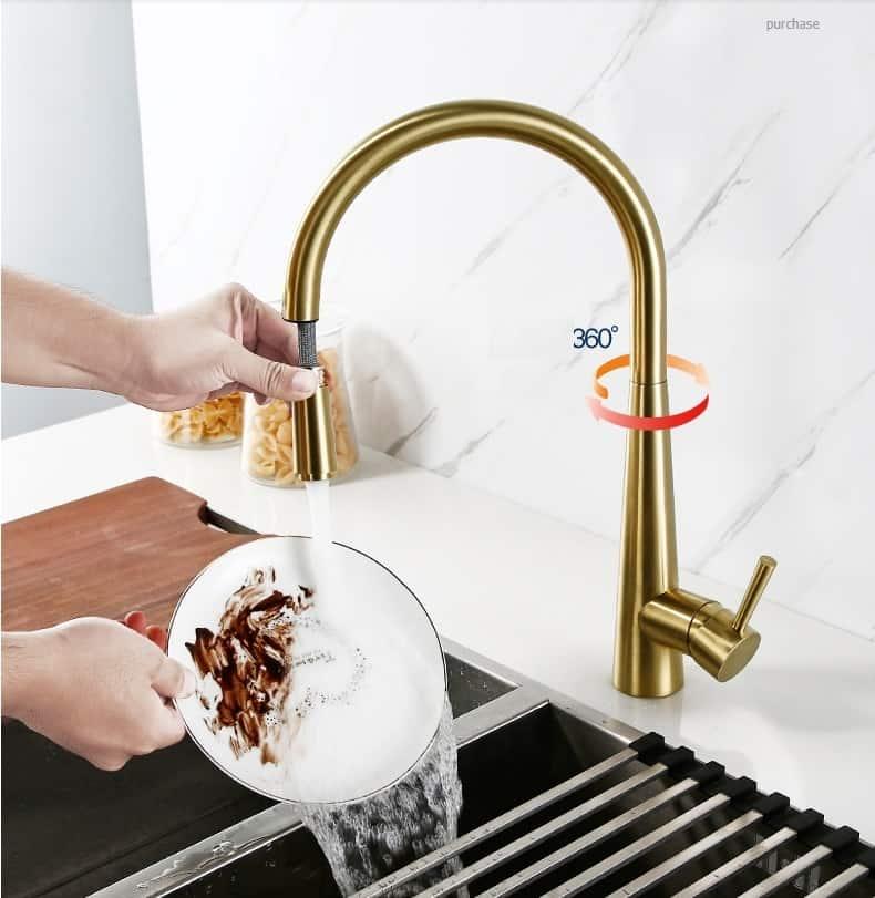 Vòi nước rửa chén cảm ứng xoay 360 độ DL2010SWT 16