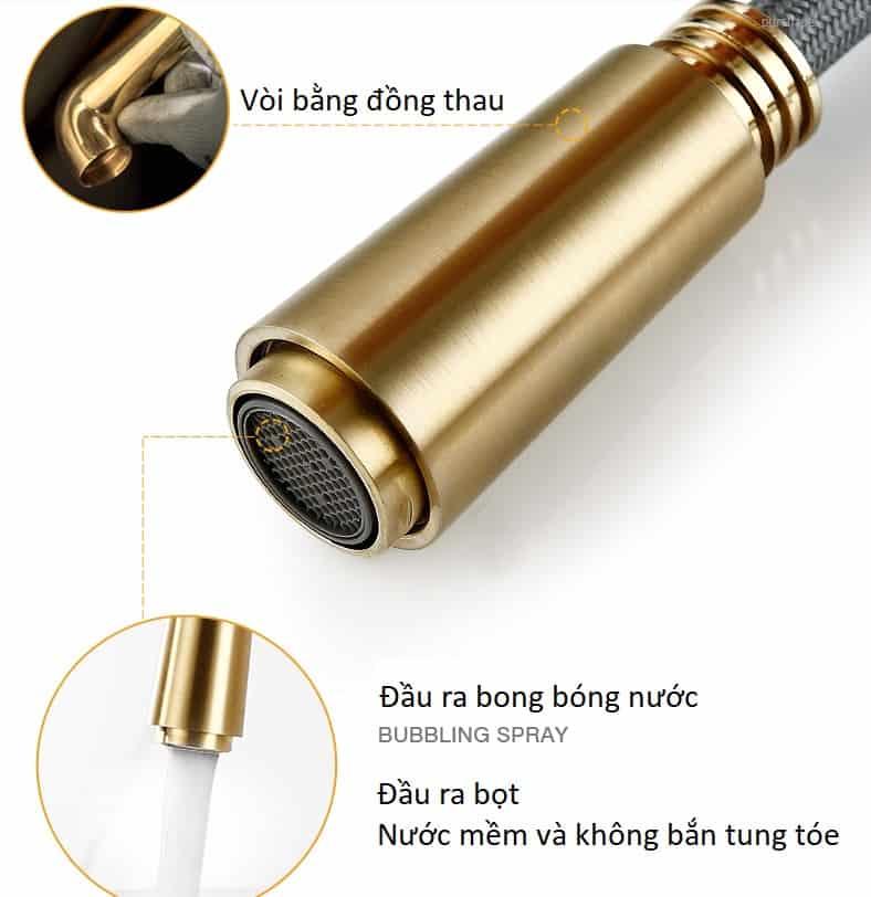 Vòi nước rửa chén cảm ứng xoay 360 độ DL2010SWT 18