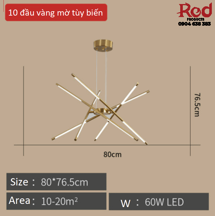 Đèn thả bàn hiện đại màu vàng HSF7821G9