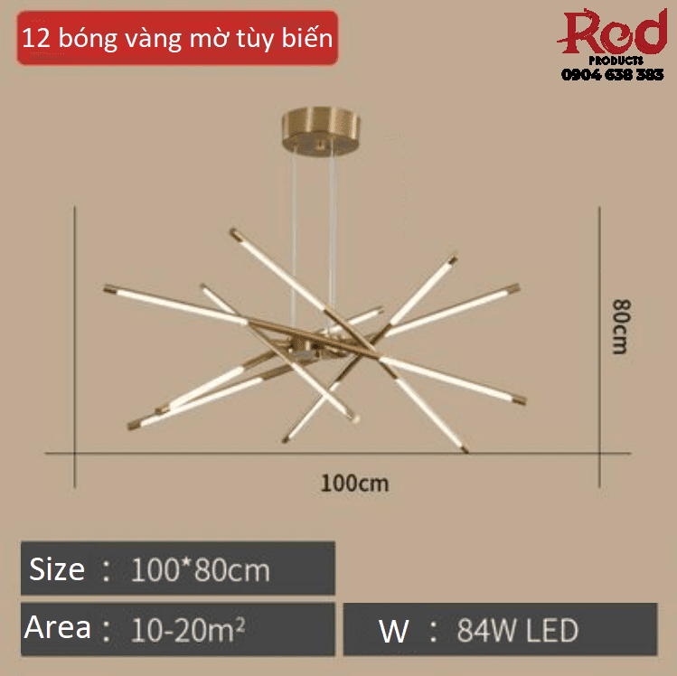 Đèn thả bàn hiện đại màu vàng HSF7821G10