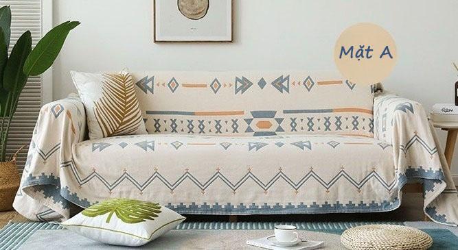 Tấm phủ sofa cotton hoạ tiết cách điệu YY2001A 15