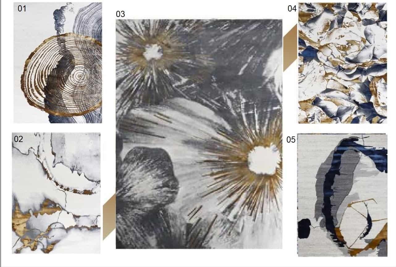 Thảm nghệ thuật phòng ngủ sang trọng FDC4143 10