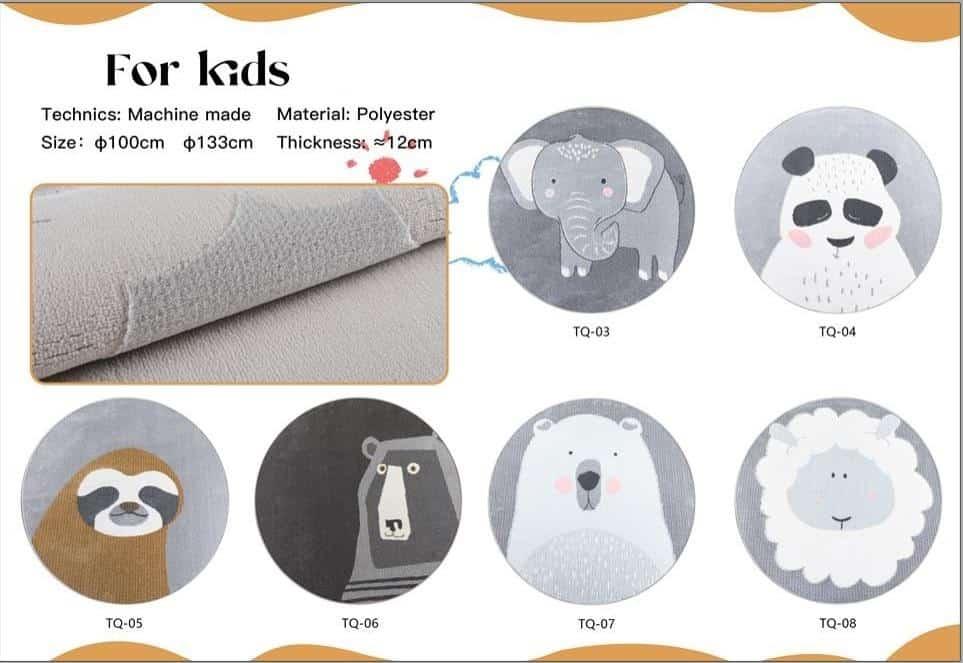 Thảm trải sàn hình tròn họa tiết hoạt hình FDC0509A 14