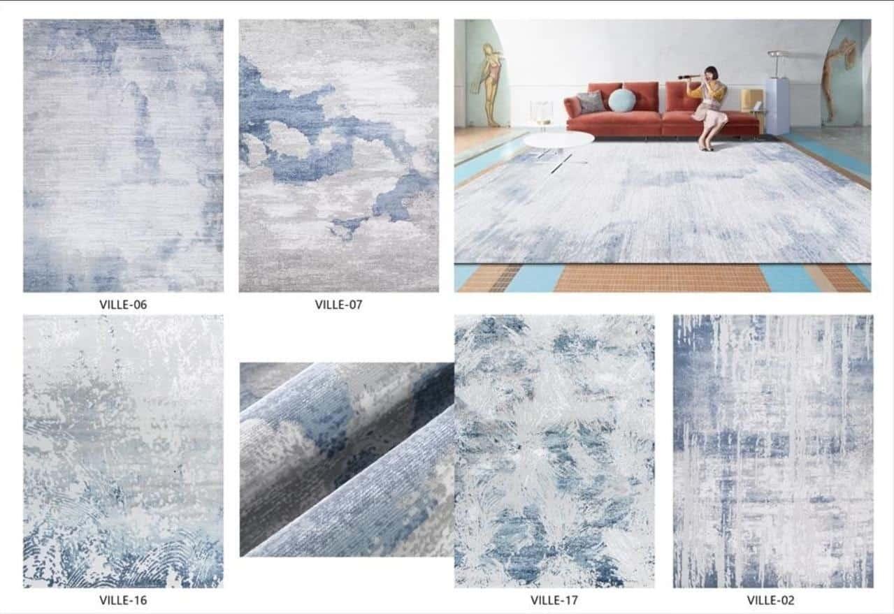 Thảm trải sàn họa tiết vàng cho phòng khách FDC6130 7