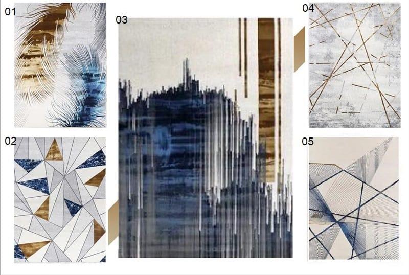 Thảm trải sàn lông nhung hình học Bắc Âu FDC9049 5 Thảm trải sàn lông nhung hình học Bắc Âu FDC9049 11