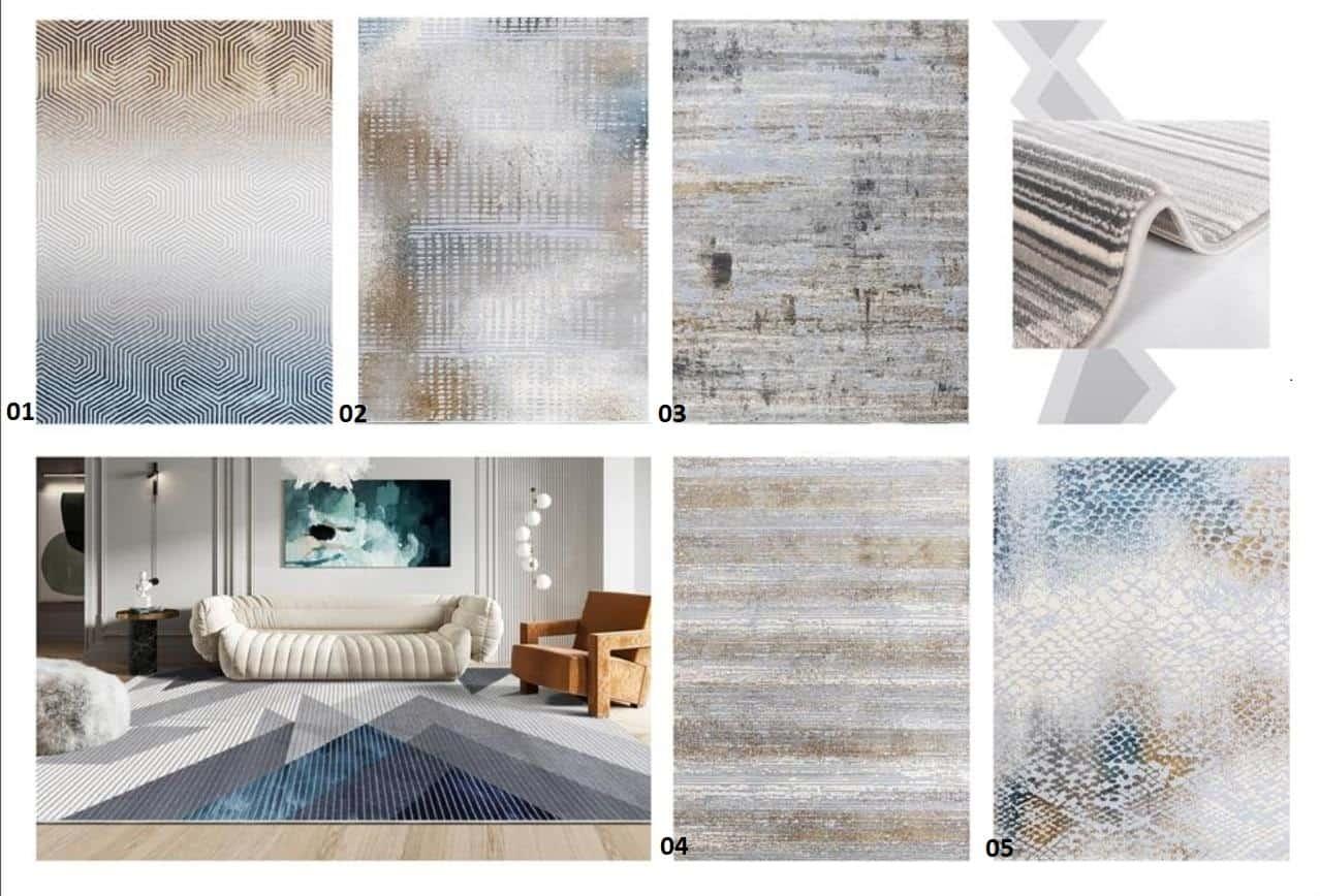 Thảm trải sàn phòng khách họa tiết trừu tượng FDC0152 15