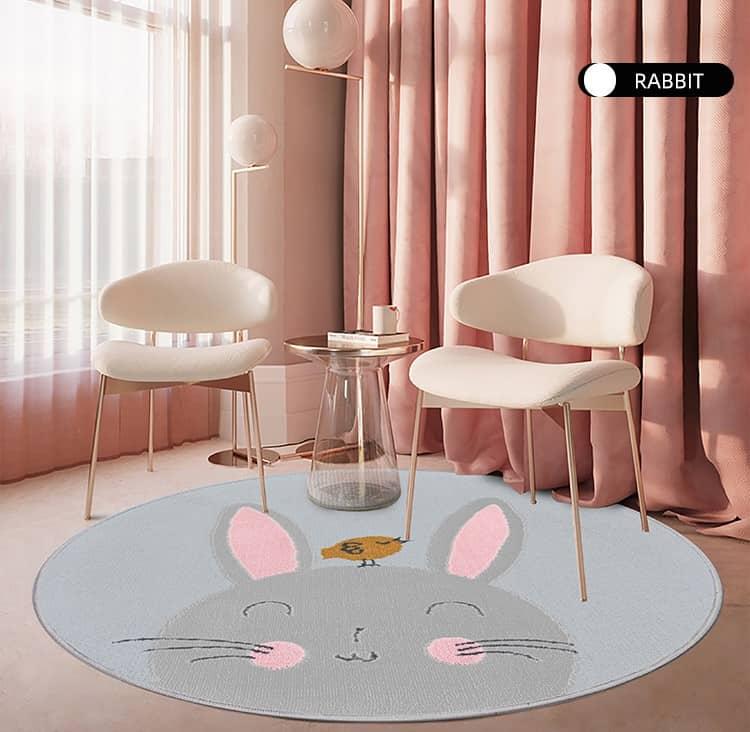 Thảm trải sàn tròn polyester họa tiết cho bé FDC0509B 4