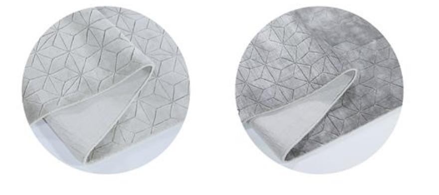 Thảm trang trí tơ lụa màu xám hiện đại FDC6854 3 Thảm trang trí tơ lụa màu xám hiện đại FDC6854 5