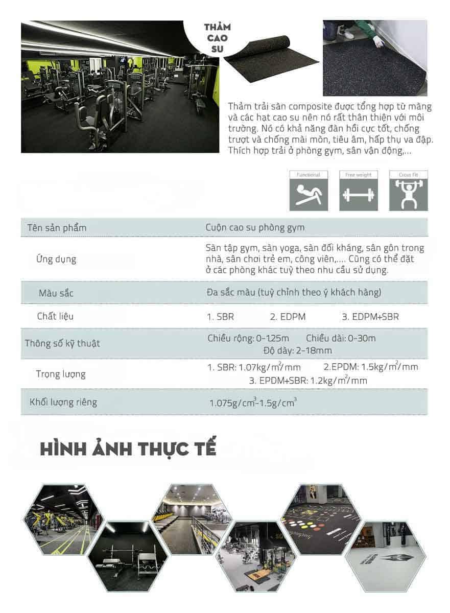 Thảm cuộn cao su phòng gym EPDM đốm bền chắc TEPCS50 2 Thảm cuộn cao su phòng gym EPDM đốm bền chắc TEPCS50 6