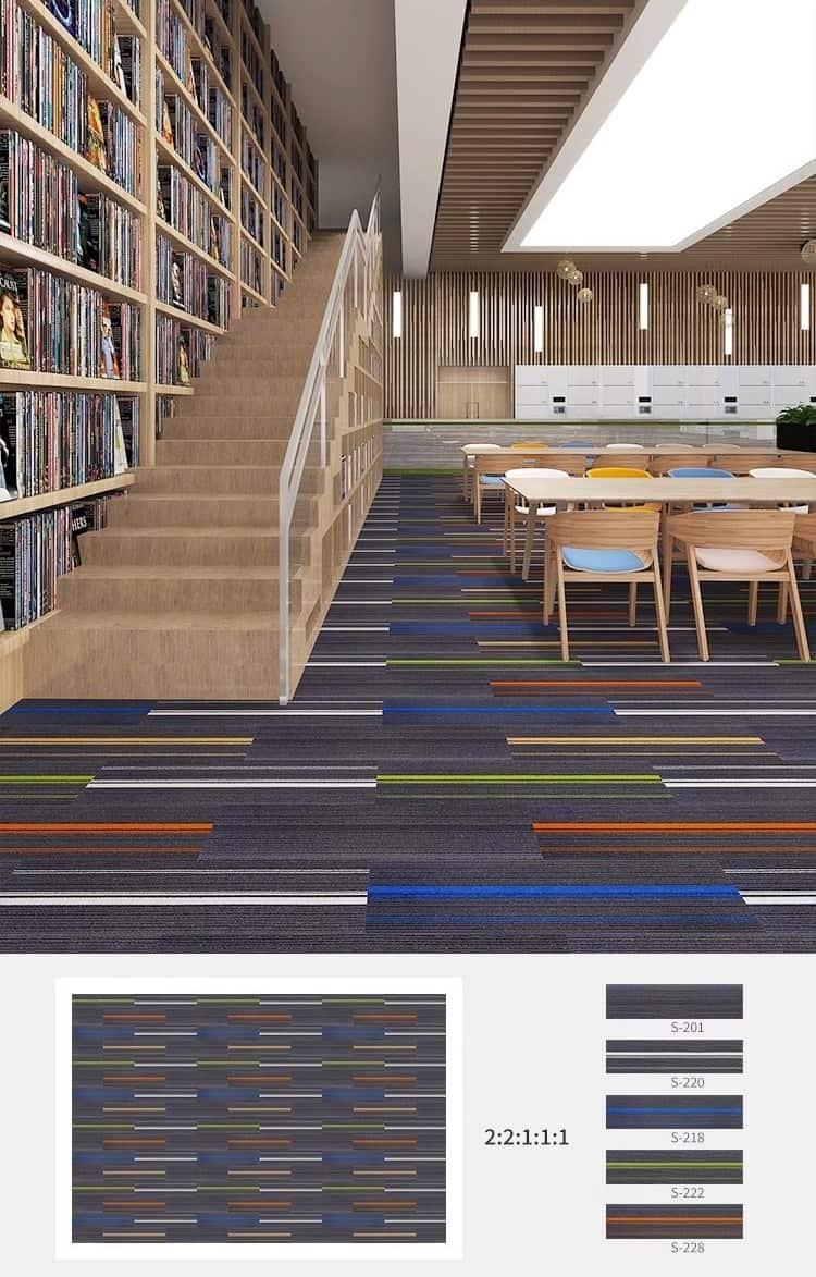 Thảm trải sàn chống cháy sọc nổi đa màu CS209 10 Thảm trải sàn chống cháy sọc nổi đa màu CS209 14