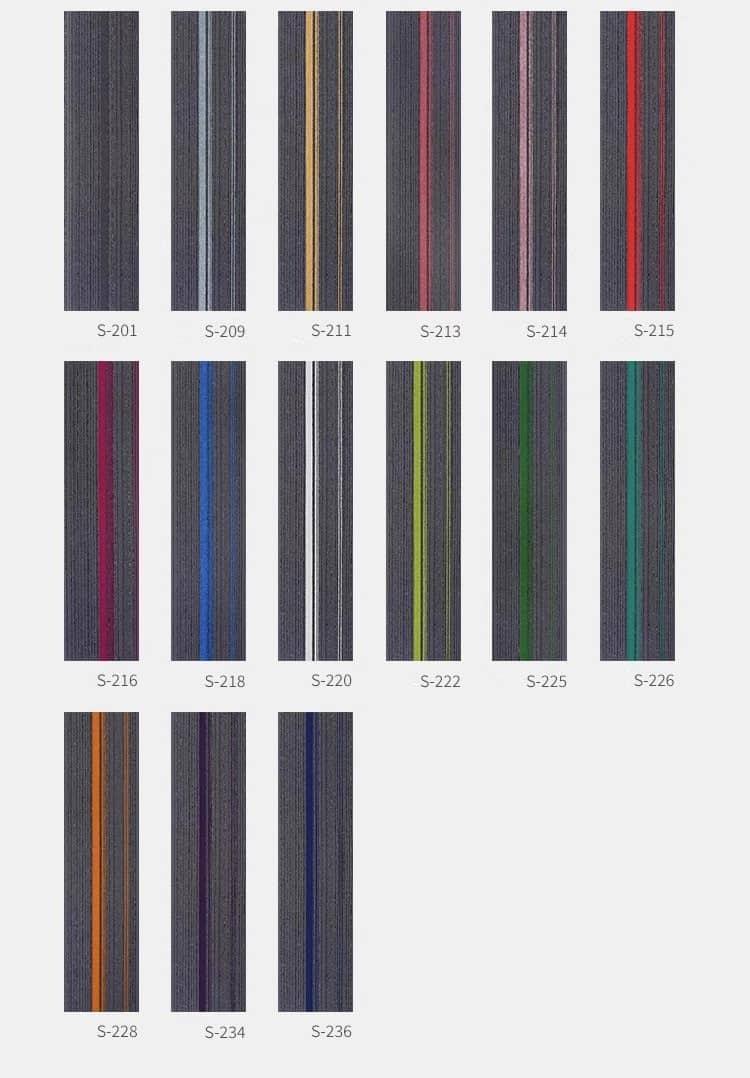 Thảm trải sàn chống cháy sọc nổi đa màu CS209 17 Thảm trải sàn chống cháy sọc nổi đa màu CS209 21