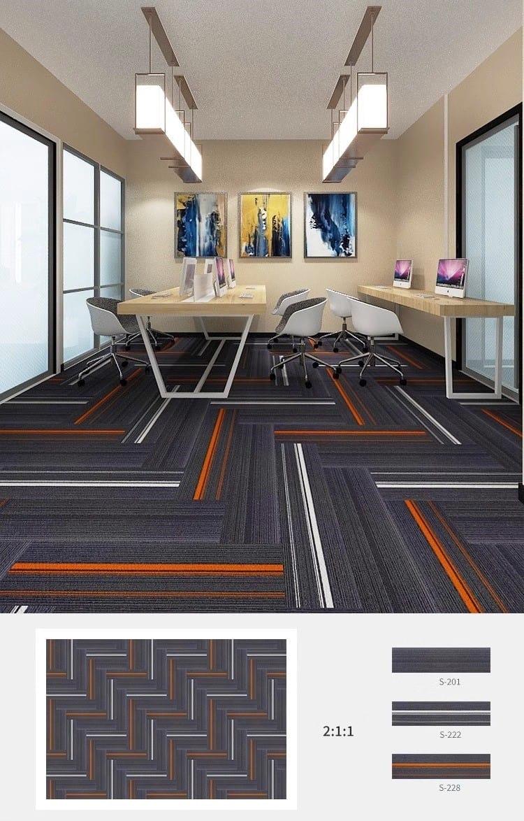 Thảm trải sàn chống cháy sọc nổi đa màu CS209 2 Thảm trải sàn chống cháy sọc nổi đa màu CS209 6