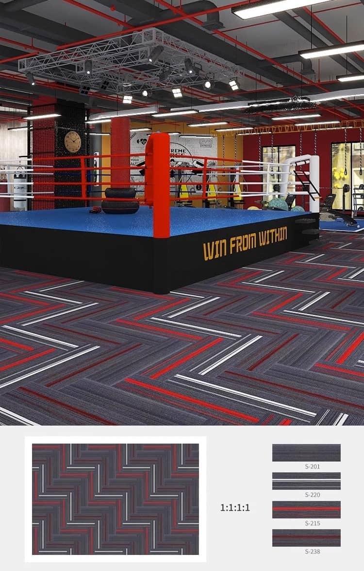 Thảm trải sàn chống cháy sọc nổi đa màu CS209 8 Thảm trải sàn chống cháy sọc nổi đa màu CS209 12