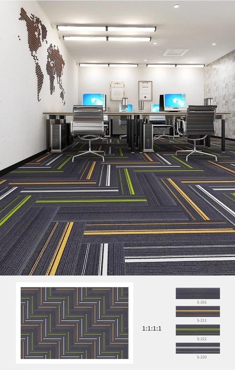 Thảm trải sàn chống cháy sọc nổi đa màu CS209 9 Thảm trải sàn chống cháy sọc nổi đa màu CS209 13