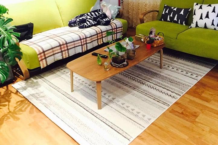 Thảm trải sàn phòng khách họa tiết sọc nhuyễn tối giản LY9721 8