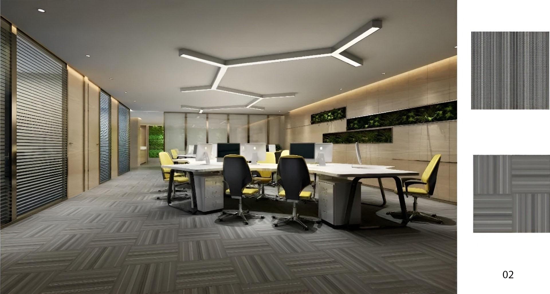 Thảm trải sàn phòng tiếp tân sọc dọc đế PVC FC1691 9