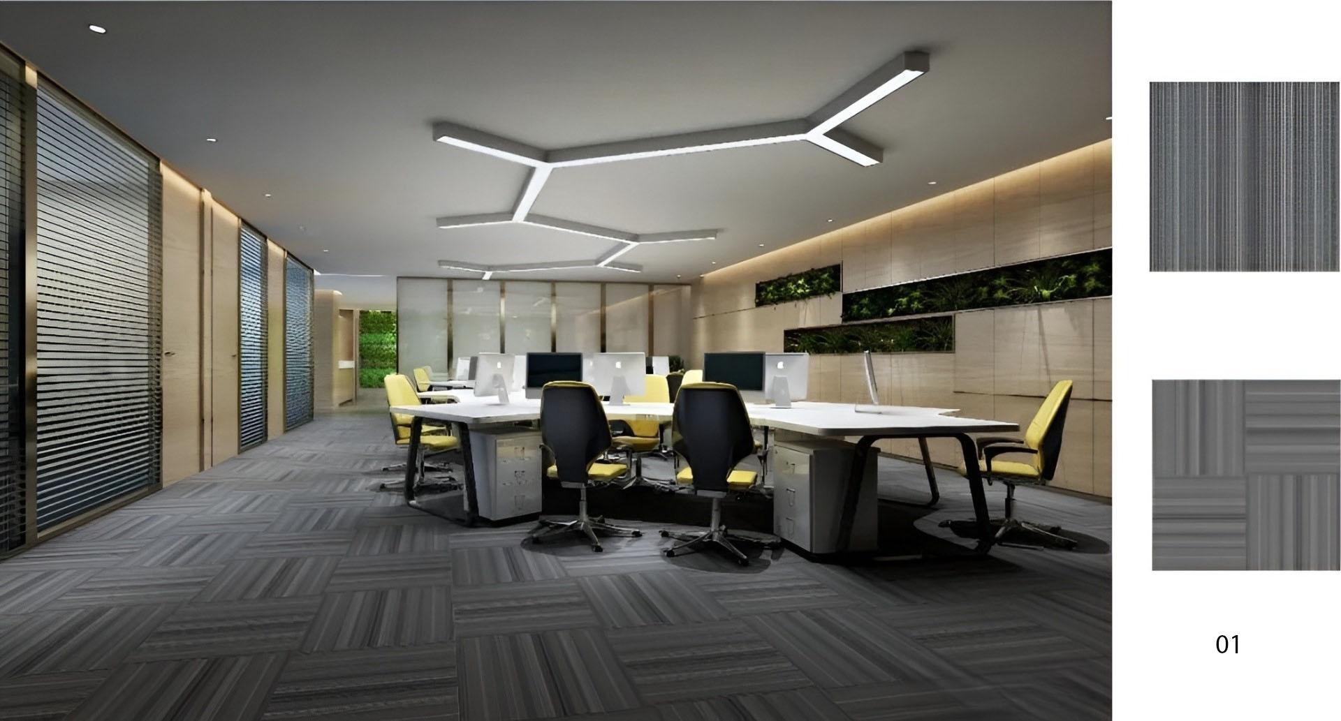 Thảm trải sàn phòng tiếp tân sọc dọc đế PVC FC1691 8