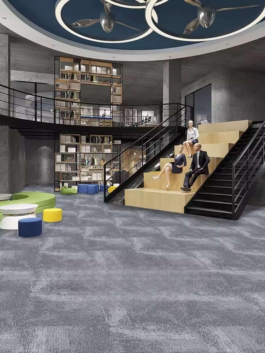 Thảm trải sàn văn phòng hình vuông màu xám SP7115 1 Thảm trải sàn văn phòng hình vuông màu xám SP7115 5