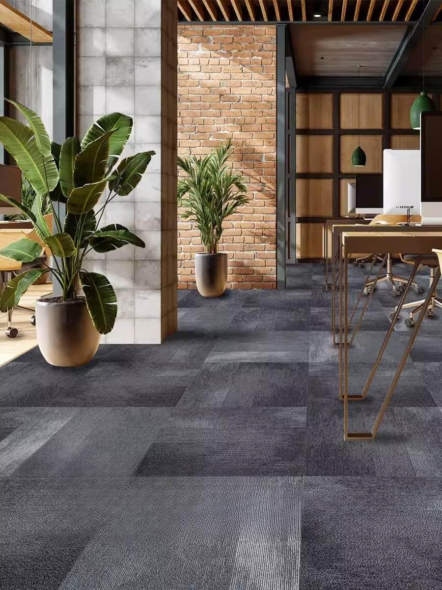 Thảm trải sàn văn phòng hình vuông màu xám SP7115 2 Thảm trải sàn văn phòng hình vuông màu xám SP7115 6
