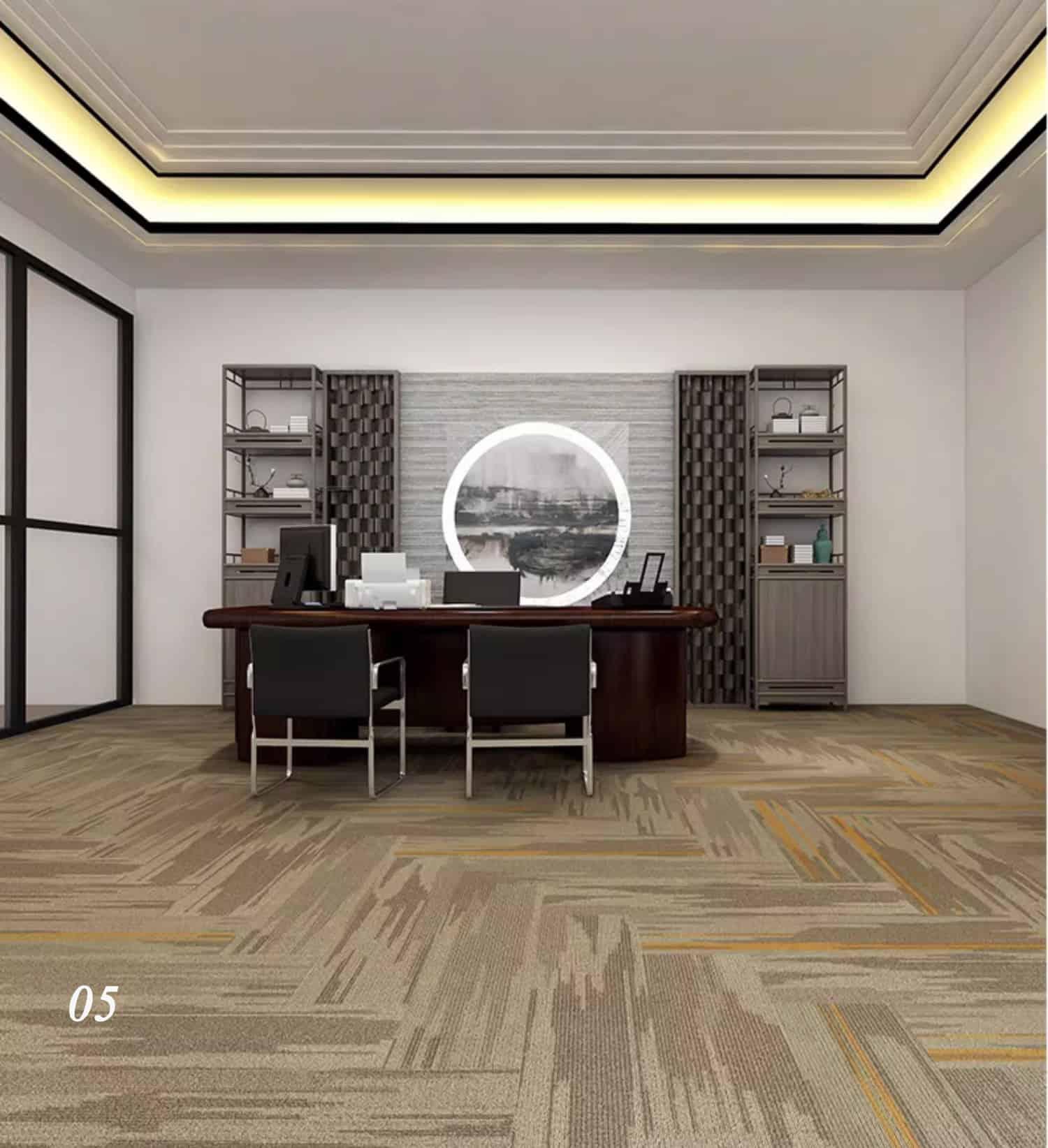 Thảm trải sàn văn phòng hoa văn trừu tượng SP6555 12