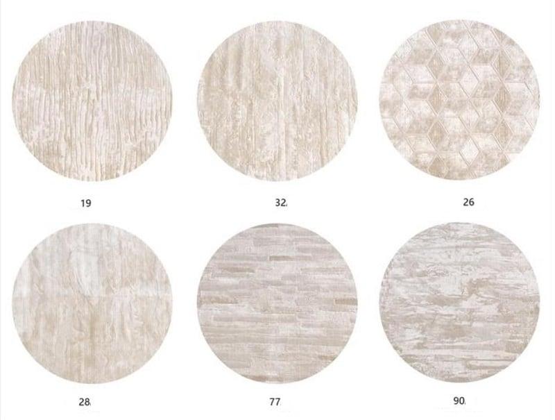 Thảm tròn trải sàn họa tiết màu trơn Bắc Âu FDC3712 16