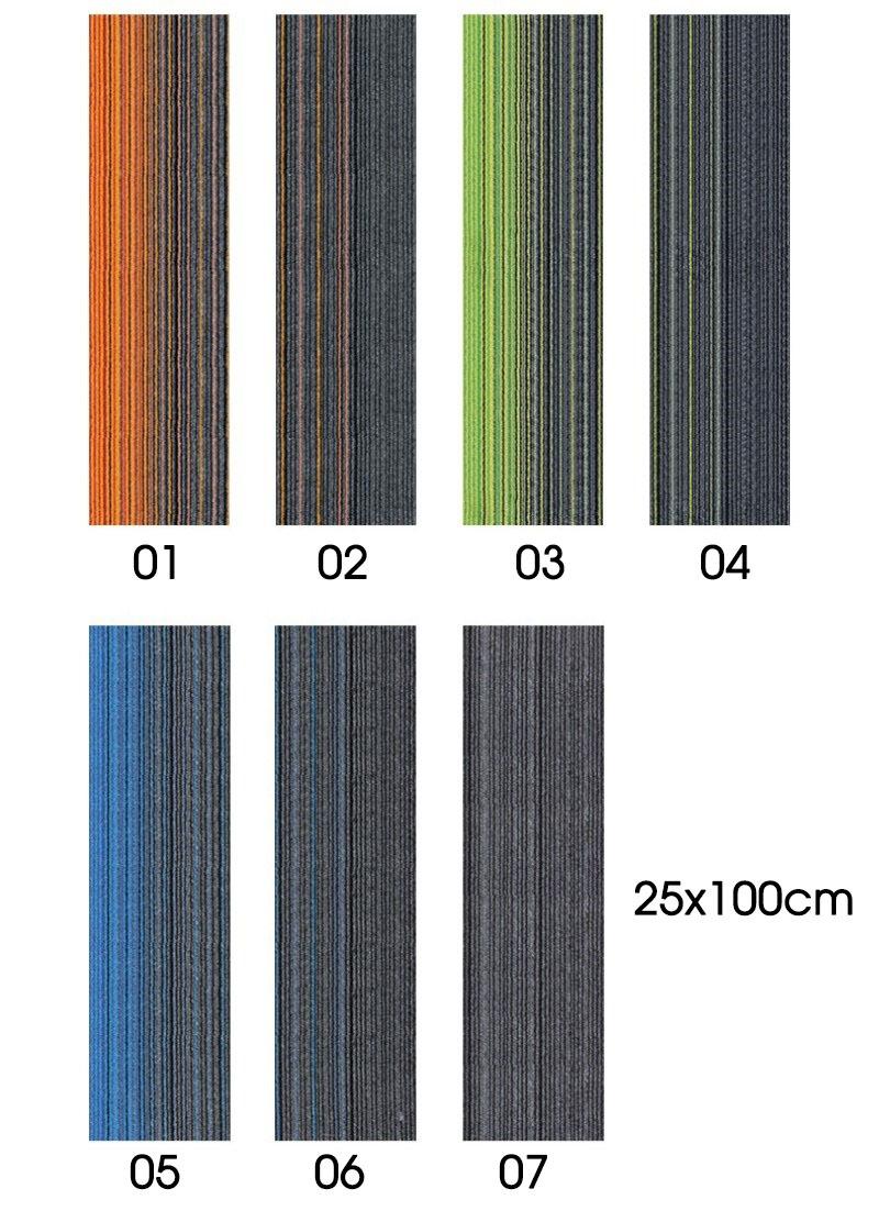Thảm văn phòng đơn giản sọc dọc đa màu YWB9481 11