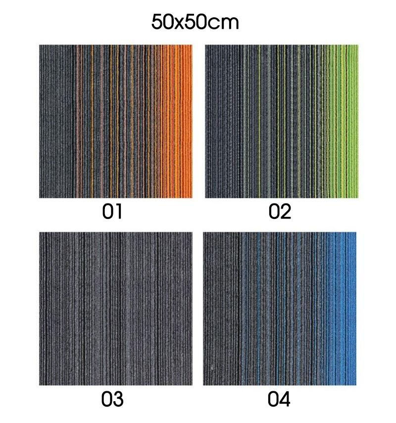 Thảm văn phòng đơn giản sọc dọc đa màu YWB9481 10