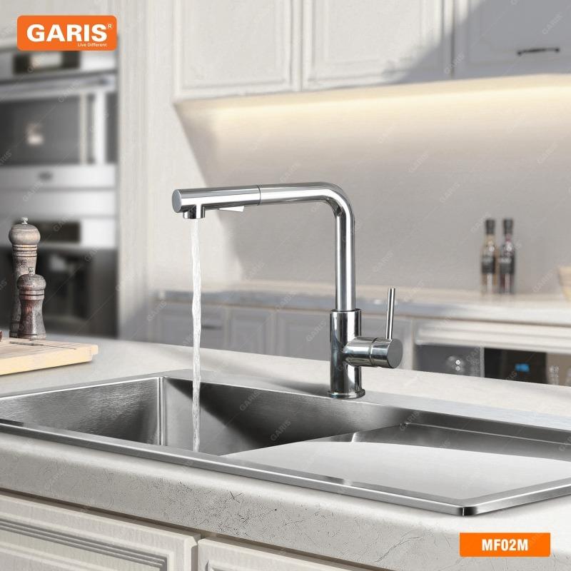 Vòi nước inox 304 có dây rút sang trọng Garis MF02M 2
