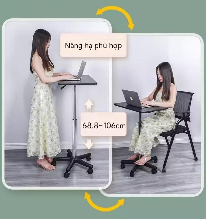 Bàn làm việc nâng hạ có bánh xe di động YDZ001 7