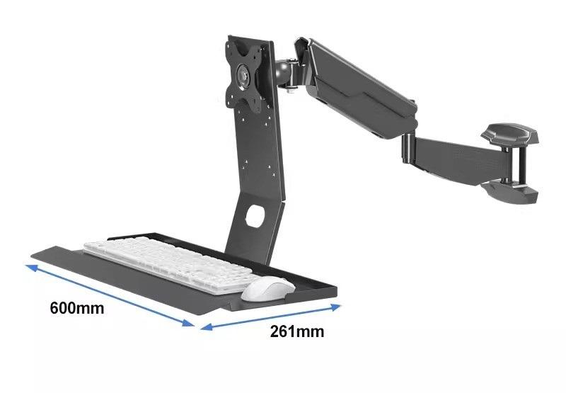 Arm màn hình gắn tường kèm giá đỡ bàn phím ZC0110 8