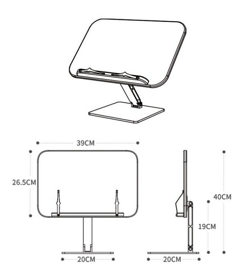 Giá đỡ đọc sách bằng gỗ nâng hạ SJ3407 13