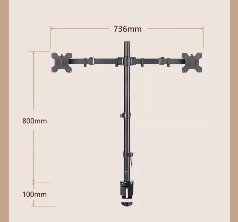 Giá đỡ màn hình kép gắn bàn ZC6842 11