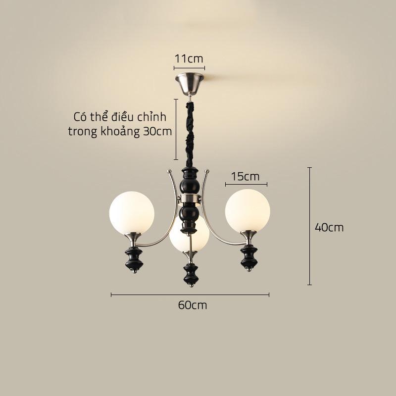 Đèn chùm thả trần decor kiểu Pháp sang trọng ZDL5007 11