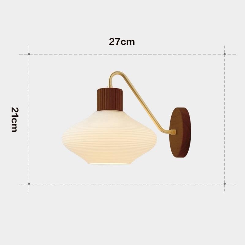 Đèn gắn tường thủy tinh đui gỗ Wabi-sabi XL3218 11