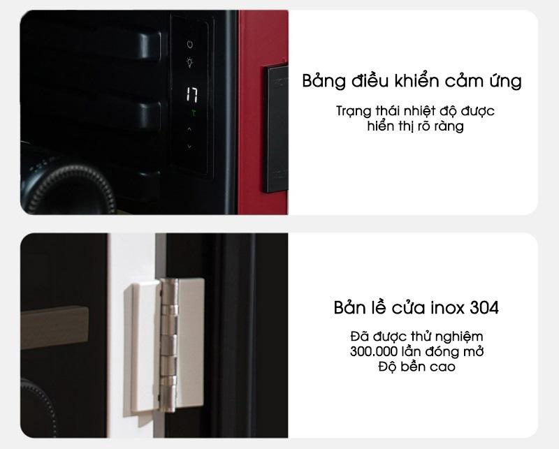 Tủ rượu vang 49 chai mặt kính cao cấp HCK2887 12