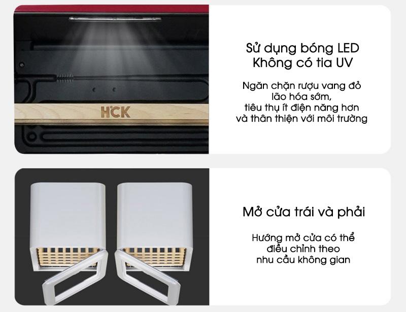 Tủ rượu vang 49 chai mặt kính cao cấp HCK2887 13