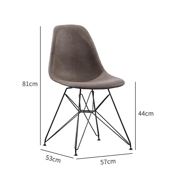 Ghế Eames đệm da khung kim loại cao cấp BB6137 13