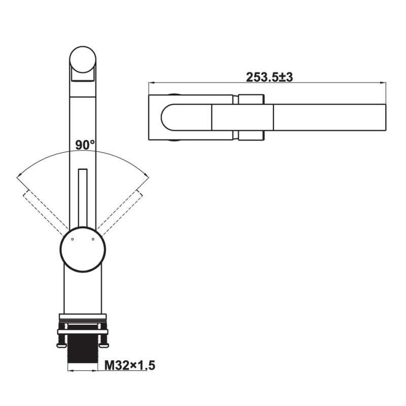 Vòi rửa chén nóng lạnh HT21-CH1P254 Hafele 577.55.200 3